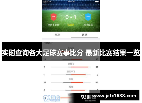 实时查询各大足球赛事比分 最新比赛结果一览